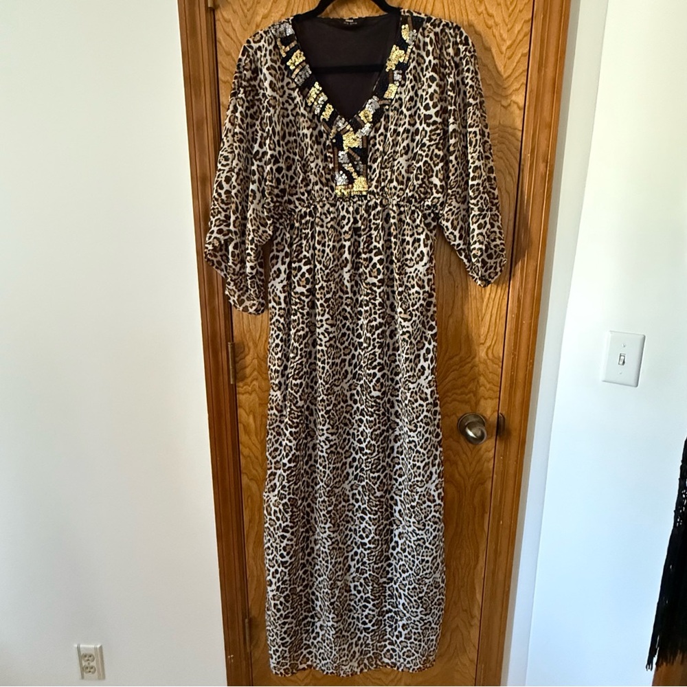 Max Leopard Print Maxi Dress